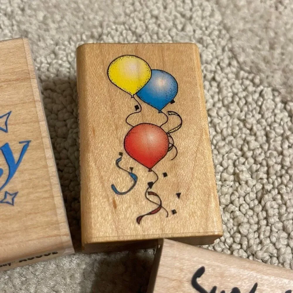 Happy Birthday Stamping Set Mix Brands Rubber Stamps